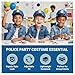 Black & Blue Cardstock Police Hats – 12 Pc. Deputy-Style Party Hats with Touch Fastener (24