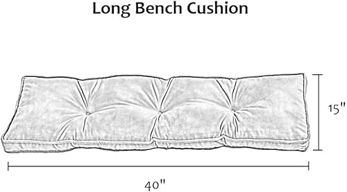 Miniatura 5 de South Pine Porch Hampton - Juego de 4 cojines para rincón de cocina, color chocolate