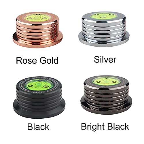 DSFSAEG 1 stabilisateur de disque LP pour lecteur de disque vinyle LP en alliage d'aluminium - Pince pour tourne-disque vinyle - Noir - Image 4