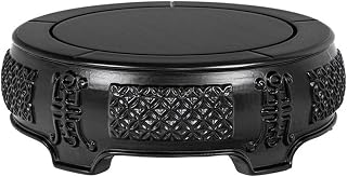 lskdnrufh Soporte de exhibición de palisandro negro, soporte multifuncional para decoración de jarrones redondos(S)