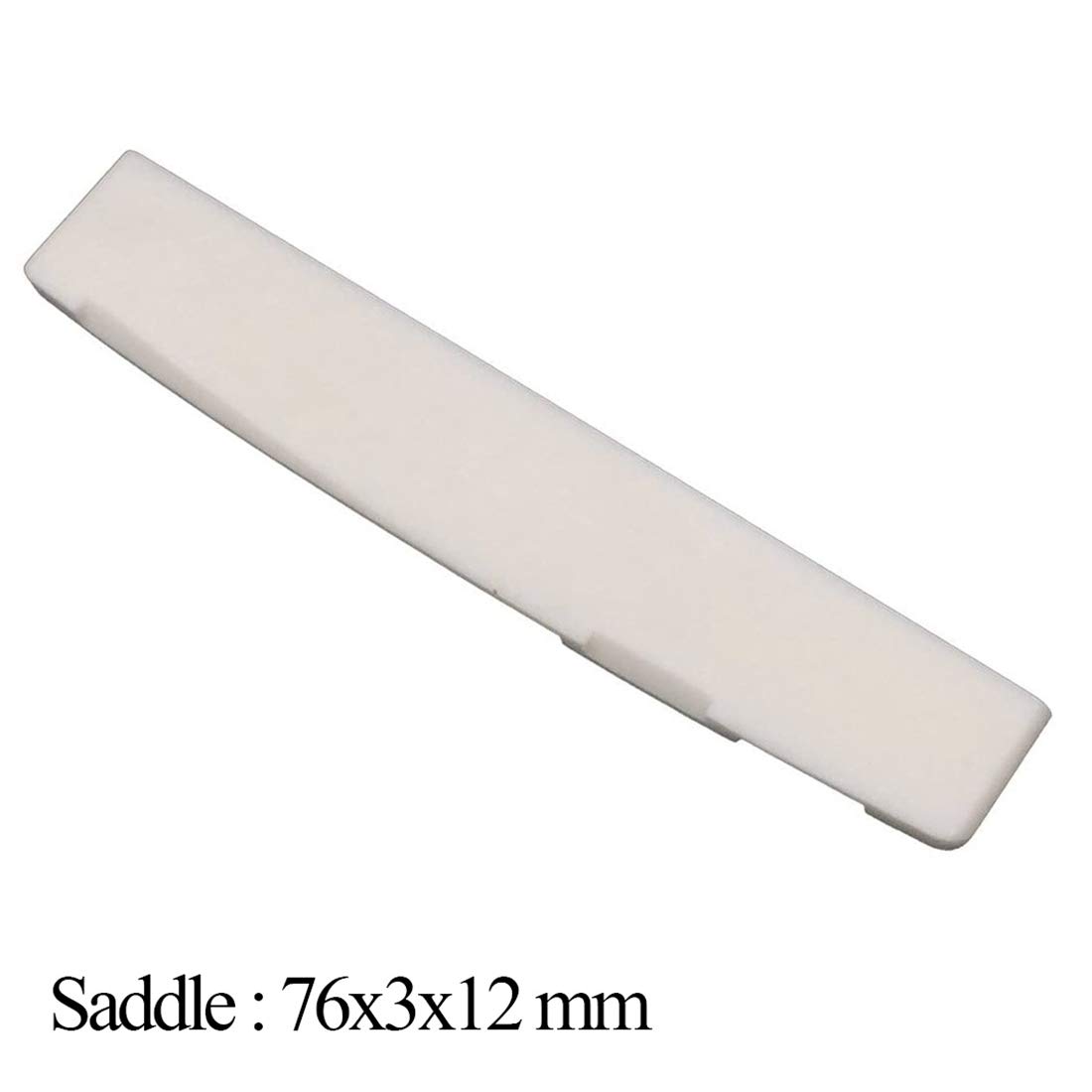 RuiJOTWAT 12 Strings Acoustic Guitar Bone Bridge Saddle Nut Lower string pillow (76 * 6 * 13mm) for Folk guitar 49mm / 76mm Replacement Parts - Image 2
