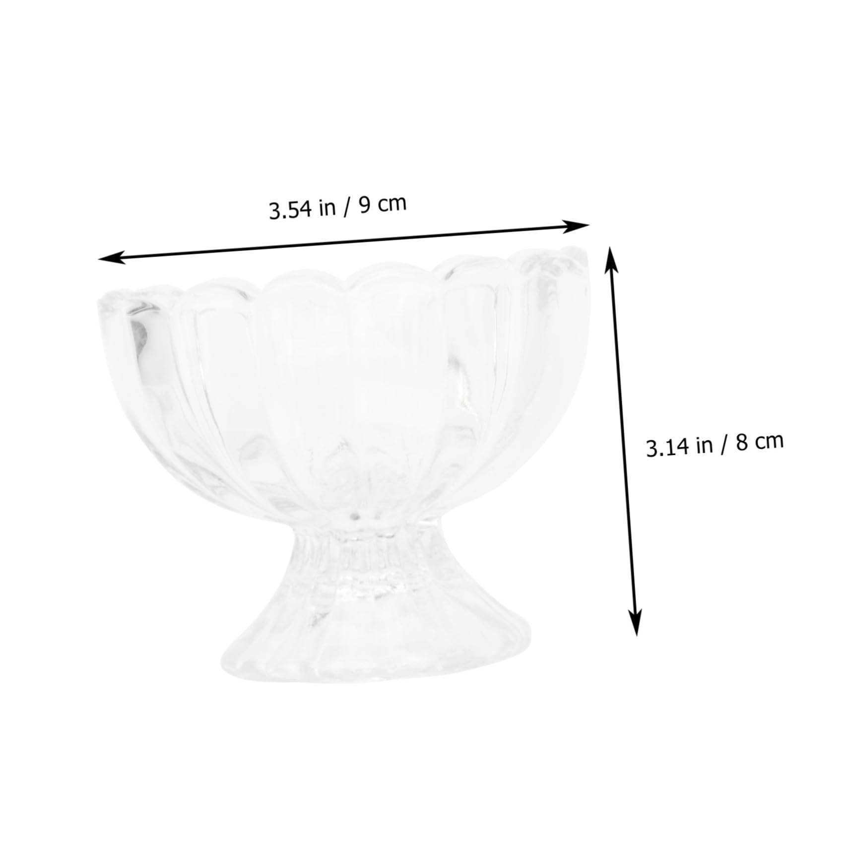 Vaso de Pudín Clásico de Vidrio Loto 150ml 5 Piezas