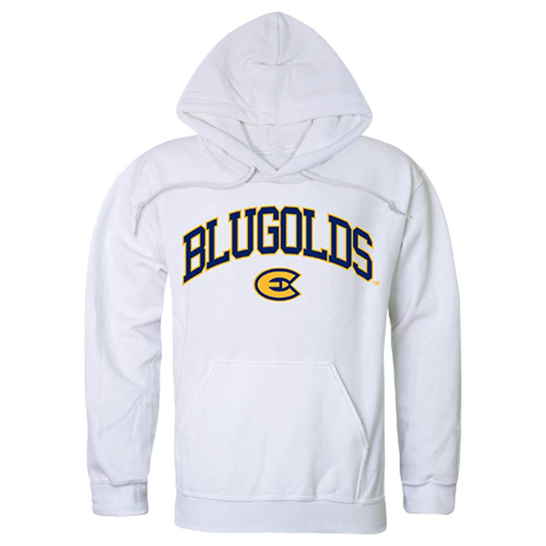 UWEC Wisconsin Eau Claire Blugolds NCAA Campus Pullover Hoodie - Large, White