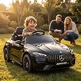 Actionbikes Motors Kinder Elektroauto Mercedes AMG CLE 53 | 2,4 Ghz Fernbedienung - Lizenziert - Spielzeugauto - Kinderauto elektrisch - Elektrofahrzeuge - Elektro Auto für Kinder ab 3 Jahre (Schwarz)