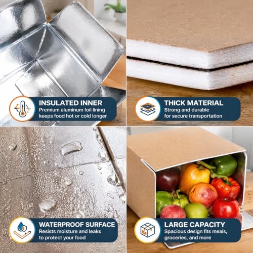 Image of ZAVOOS 12 Pack Insulated Shipping Box, 10.8'' x 7.3'' x 6.5''