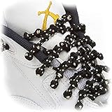 XTENEX - X200 Black/Beige/Vanilla 30 (PATENTED) Adjustable Eyelet Blocking No Tie Elastic Shoe Laces for an Extreme Lock In Performance Fit