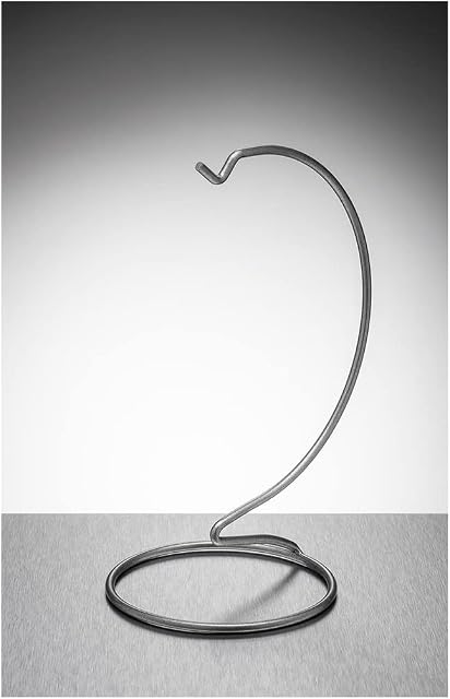 Sienna Glass Silver metal ornament stand medium