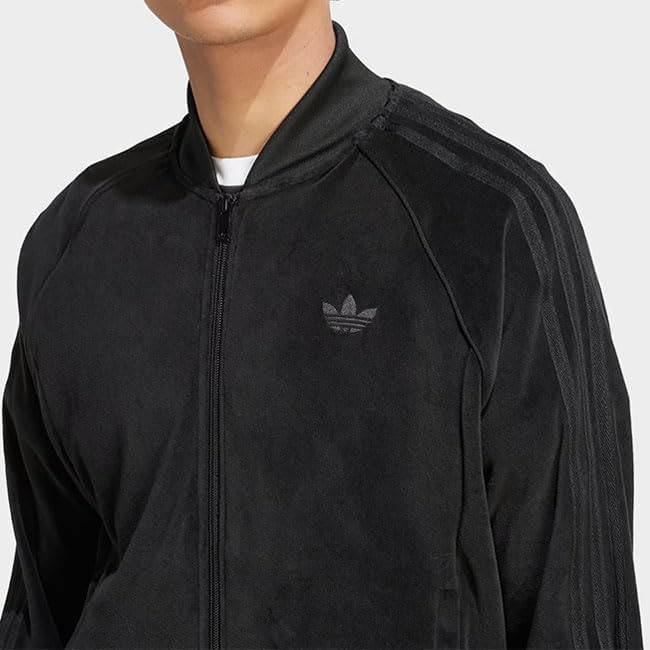 adidas ベロア トラックジャケット ジャージ スーパースター S 黒