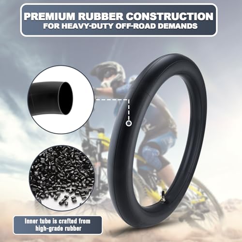 Image of (2-Pack) 2.75 /3.00-19 inch Dirt Bike Inner Tube, Heavy Duty 70 /100-19 Dirt Bike Tube with TR4 Valve for Surron, Talaria, EridePro, Segway, UltraBee and More