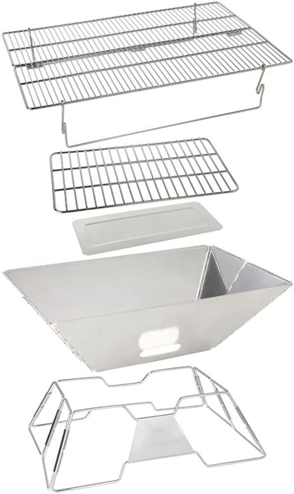 Lar Folding Grill Stainless Steel Rotisserie Grill Oven Grill Net Outdoor Grill