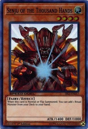 Yu-Gi-Oh! - Senju de las Mil Manos - SBLS-EN017 - Súper Raro - 1ª Edición - Barajas de Duelo de Velocidad - Arena de Almas Perdidas