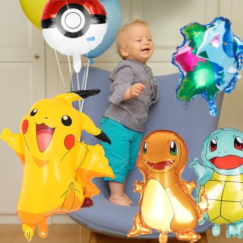 Biuebinc Luftballons Geburtstag Luftballons Birthday Deko Ballon Geburtstagsdeko Folienballons Partydeko Partyzubehör (PKM-5PC)