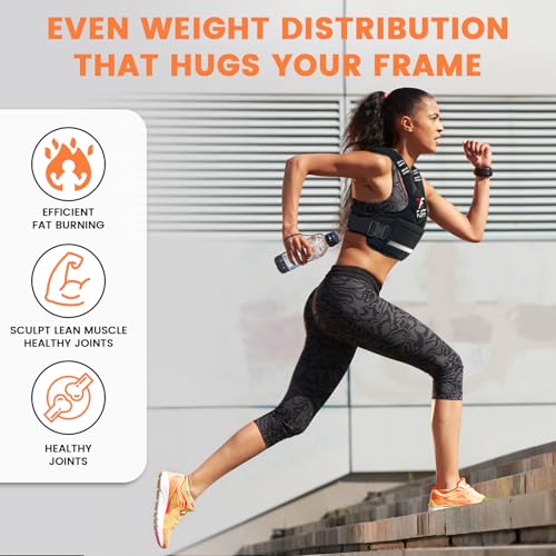 FUFF Weighted Vest Woman, 4-10 Lb Adjustable Weight Vest for Women Men, Female Strength Training Body Vest for Walking Exercise Running Workout by FUFF - Image 8