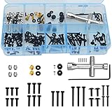 193Pcs ShareGoo Universal M1.6 M2 RC Screw Kit Screws Assortment Set Fastener Wrench Repair Tools Compatible with FMS 1/18 1/24 Series FCX24 Adventurer Chitu RC Car