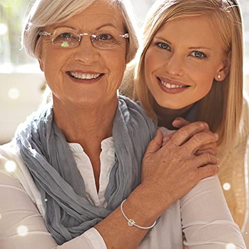 FOREVER QUEEN Birthstone Charm for Bracelet 925 Sterling Silver Rose Gold Love Heart Mom Charms Bead for Bracelet, Best Birthday Valentine's Mother's Day Gift for Mom With Jewelry Box4