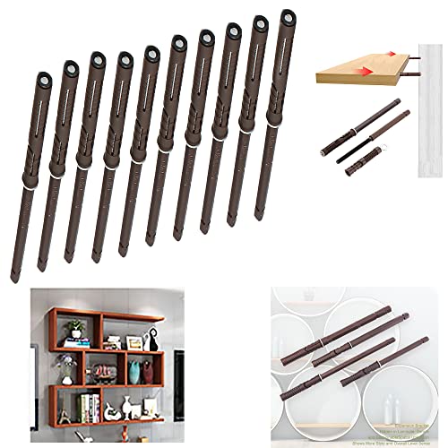 Smartsails (10 Pieces) Floating Shelf Brackets Heavy Duty Wood Invisible Shelf Brackets With Screws,Diy Adjustable Hardware Blind Supports Shelves 120Lbs #TOP3