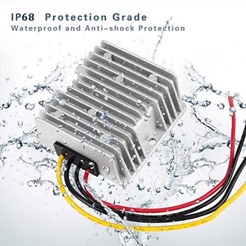 Golf CART Voltage Reducer Automatic Buck Boost Converter DC 8V-40V to 13.8V 10A Step Down Up Regulator Waterproof Module Transformer4