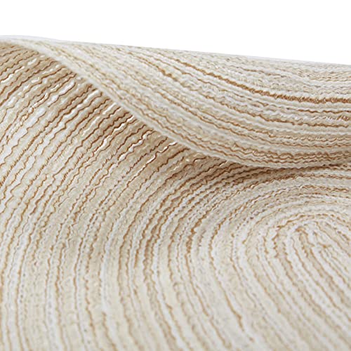 Smaafit Oval Braided Placemats, Set Of 6 Table Place Mats For Round Dining Tables, Round Placemat, Place Mat Round Table Mats (Beige C) #TOP3
