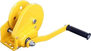 Electric Hoist Winch 1200lb Hand Crank Two-Way Self-Locking Manual Winch Household Small Portable Traction Hoist with Brake Manual Winch for Factories, Warehouses, Construction Site