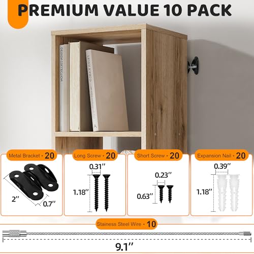 image for 4our Kiddies 10 Pack Furniture Wall Anchors for Baby Proofing, Anti Ti