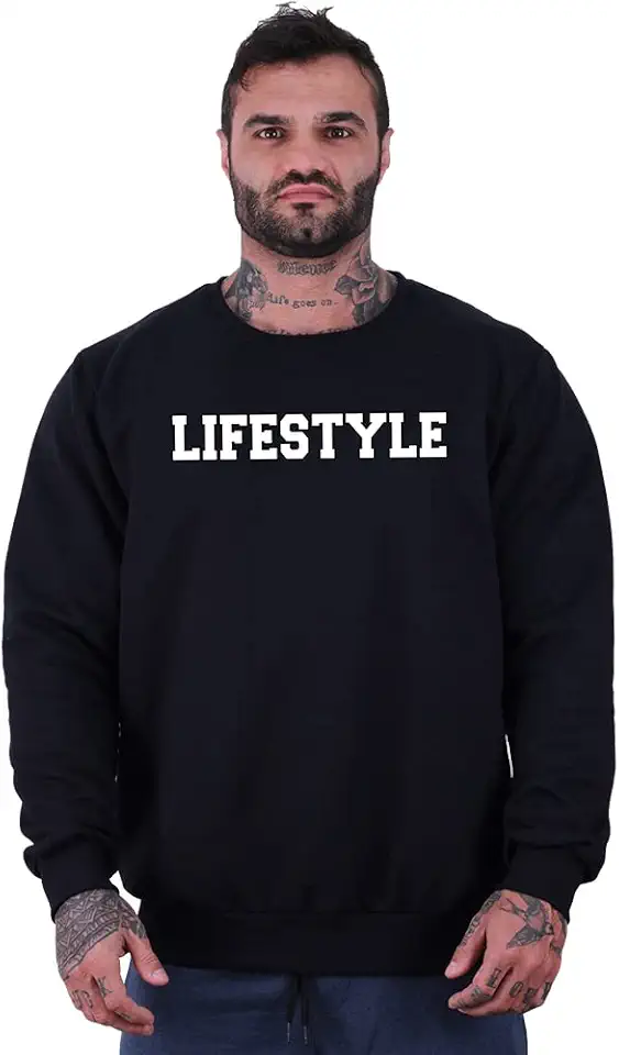 Blusa Moletom Basic MXD Conceito Fechada Sem Bolso Sem Touca Estampada Casual Academia