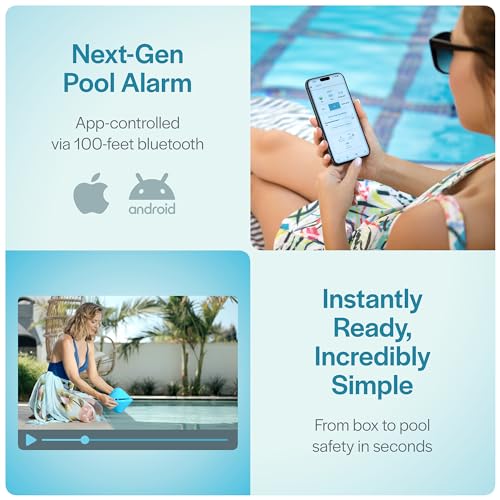 Lifebuoy Solo Pool Alarm Alarms For Inground Pools And Above Ground, Floating Pool Alarm Not Astm F2208 Certified, Bluetooth App, No Alerts To Mobile Phone, Not Compatible With Bcone Pool Safety Alarm thumb #2