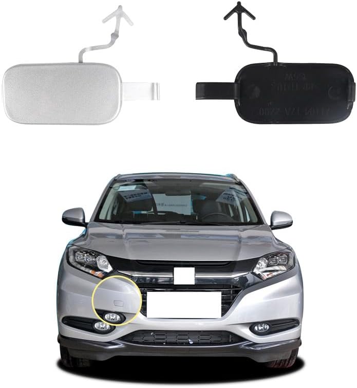 Car Front Bumper Tow Hook Cover Compatible with Honda HR-V HRV 2015 2016 2017 2018 Trailer Cover Cap 71104-T7A-000 Small Lid Towing Eye Cap