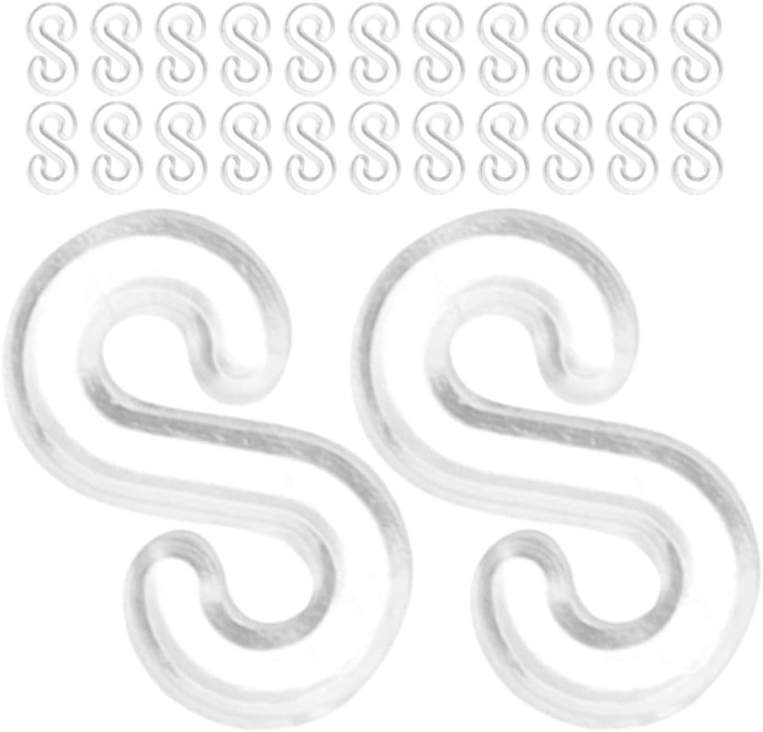 2000pcs Plastic S Clips for Loom Bracelets Weaving Tool Accessory