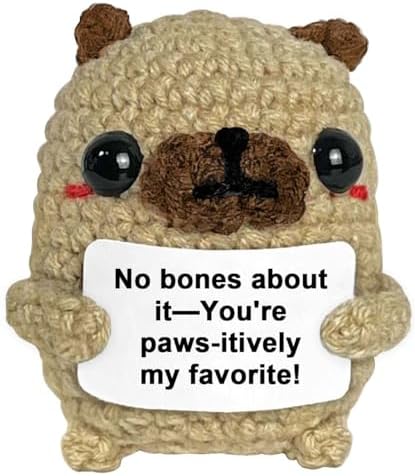 Funny Romantic Pug Gifts, Cute Birthday Ideas for Girlfriend Boyfriend, Small Unique Valentine's Day Present for Husband Wife Couples Him Her