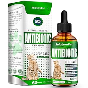 Natural Antibiotics for Cats | Cat Antibiotics | Supports Cat Allergy Relief | Cat Itch Relief | Cat Allergy Support | Cat Multivitamin | Pet Antibiotics | Cat Antibiotics | 2 Oz