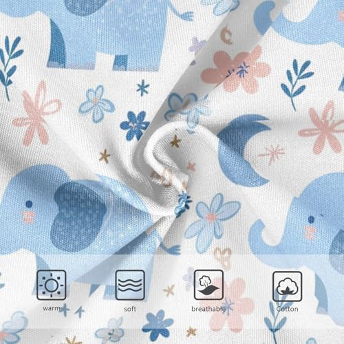 Wusikd Cute Elephants Girls' Underwear Cotton Moons Stars Girls Briefs Soft Toddler Underwear 2T3