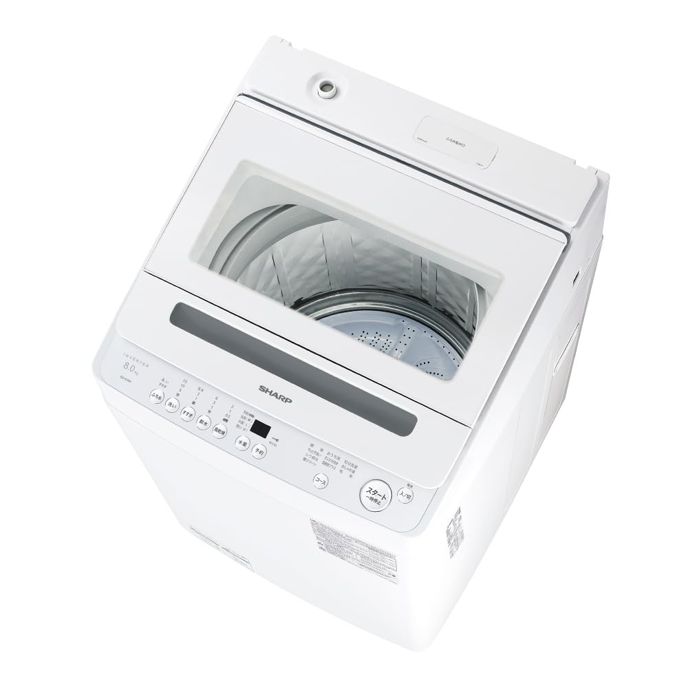 洗濯機 シャープ 低音設計インバーター 穴無しドラム 毛布も洗える大口  