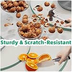 Lazy Susan 30.7 inch Glass Turntable Dining Table Large Round Serving Plate Tabletop Rotating Tray with Swivel Assist System Silent & Smooth Spin (78cm / 30.7in) - Image 3