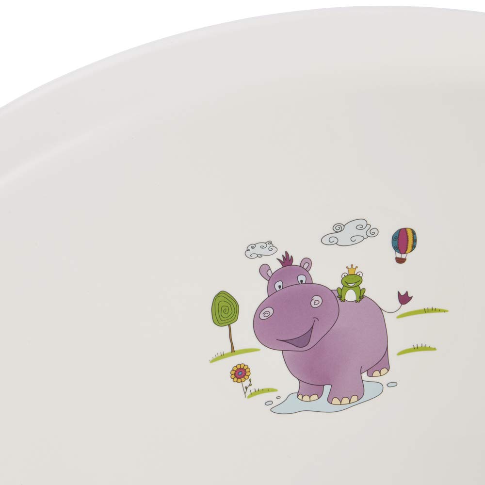 Keeeper Hippo ergonomiczna wanna dla niemowląt, od 0 do ok. 12 miesięcy, 100 cm, Wiktoria, biały