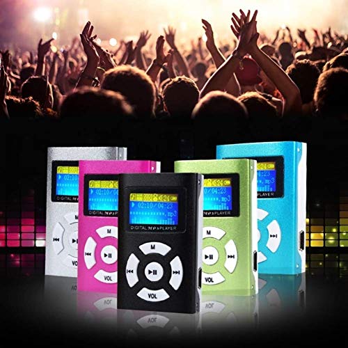 Mini tela LCD USB portátil digital MP3 TF leitor de música esportivo, verde, durável e útil design p