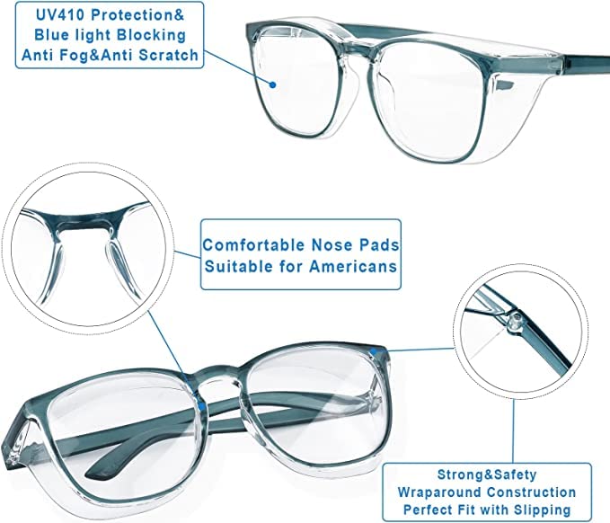 Image of SQIMZAR Safety Glasses Goggles For Women Nurses Protective Eyewear,Anti Fog Safety Goggles