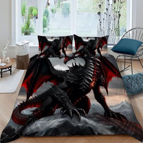 Housse de couette 3D enfants douce parure 2 pièces grand format à glissière - 3