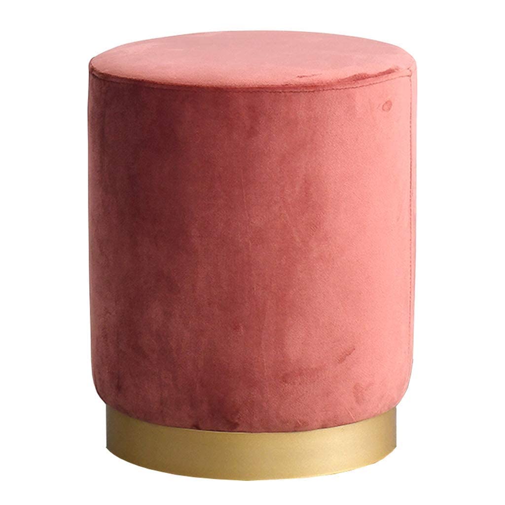 Tabouret de coiffeuse multicolore avec base dorée pour salon