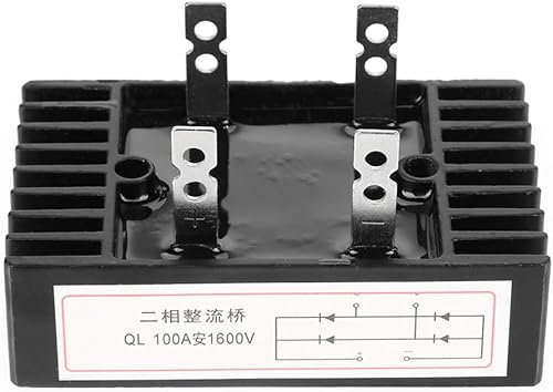 Miniatura 4 de ViaGasaFamido Puente rectificador de puente de diodos de 2 fases 100A 1600V Voltaje de alta potencia Rectificador de puente de diodos de silicio