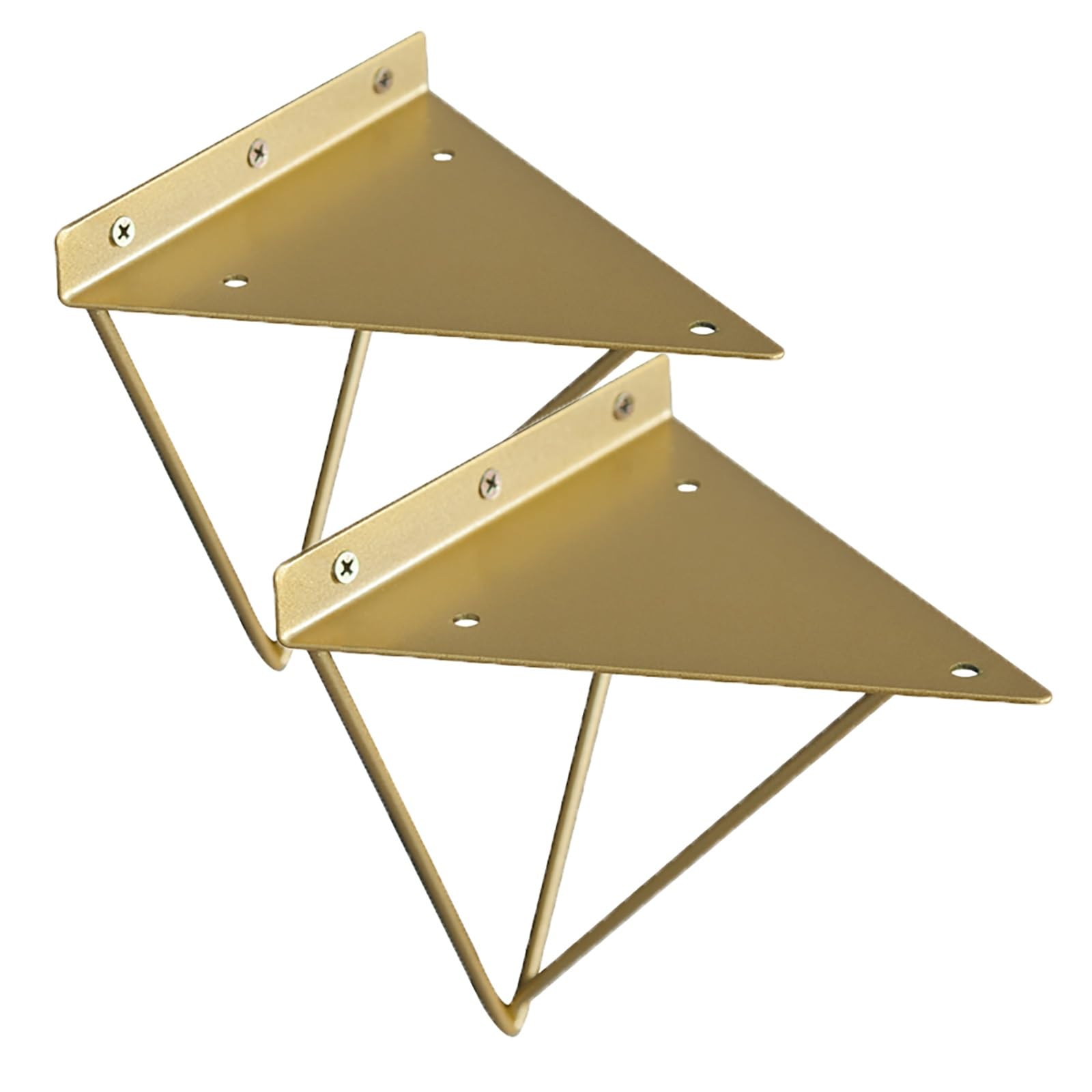 Regalwinkel Regalträger Regalhalter Konsole Wandkonsole Regalhalterung Wandhalter Halterung, Regalträger aus Eisen Wandhalterung, Metallhalterung für dekoratives Wohnzimmer(Gold,21x19.5x20cm/8.3x7.7x7