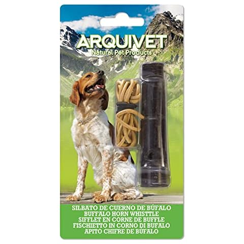 Silbato de Cuerno de búfalo para Perros con cordón Cover