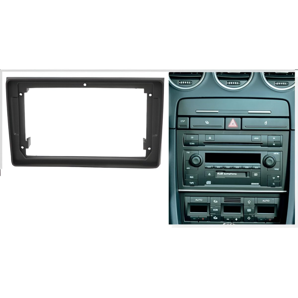 Sound-way Kit de Montage Autoradio, Façade Cadre de Radio 9" Pouces, Adaptateur Compatible avec Audi A4 2004-2009 / Seat Exe