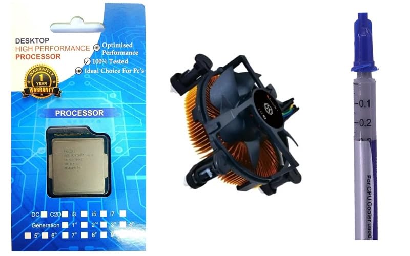 Core i3-4170 4th Generation 3.70 Ghz for LGA 1150 Processor Support All Brand H81/h81 nvme chipset Mother Boards Free Processor Cooling Fan with Copper Heat Sink & Cooling Paste-image-5