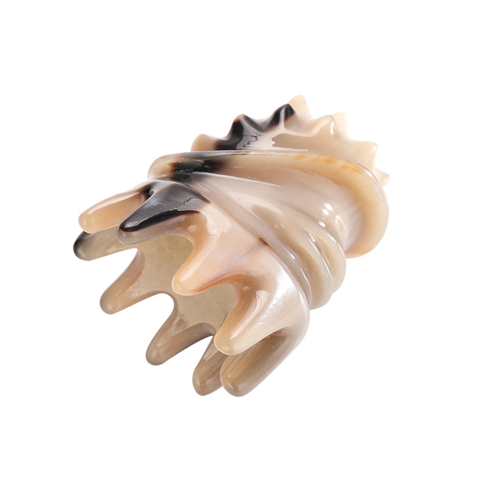 Pettine In Corno Naturale, Massaggio Alla Testa In Corno Di Bufalo E Pettine Per La Cura Dei Capelli, Pettine Per Parrucchieri, Massaggio Facciale, Pettine Regalo (7CM*5CM)