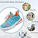 Xingfujie Kids Sneakers for Girls Running Shoes Athletic Cushion Boys Tennis Shoes Fashion Sturdy Sports Blue and Orange Size 5 Big Kid