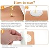 COMNICO 300Pcs Castor Oil Pack Wrap for Belly Button, 2.75 x 2.75 inches Disposable Self-Adhesive Organic Cotton Pads Highly Absorbent Patches Anti Leak(Oil Not Included)