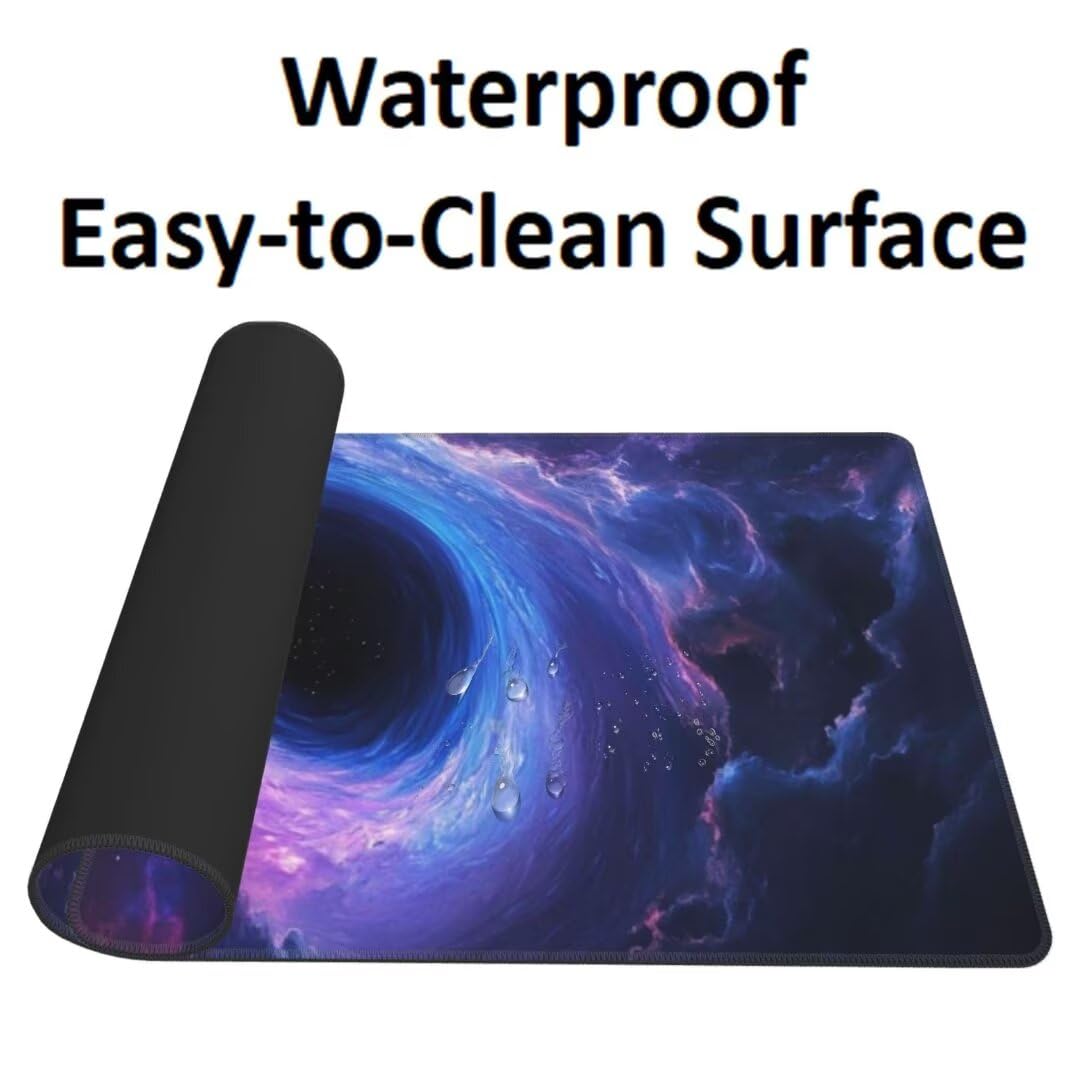Kosmisch Mauspad 1600 x 800mm, Mousepad XXL Schreibtischunterlage Dunkel Mouse Pad, Wasserdicht und Rutschfest Gaming Mauspad, Verbessert Präzision, Gaming-Mauspads für Pc und Gaming Zubehör qw625