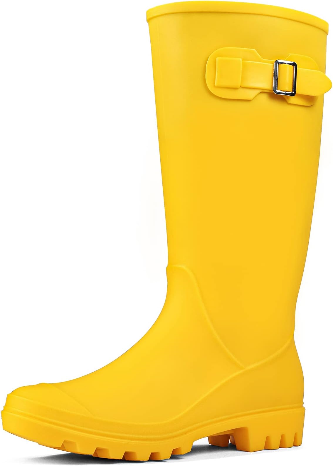 DKSUKOWomen's Tall Rain Boots Garden Boots Waterproof Wellington Rubber Boots