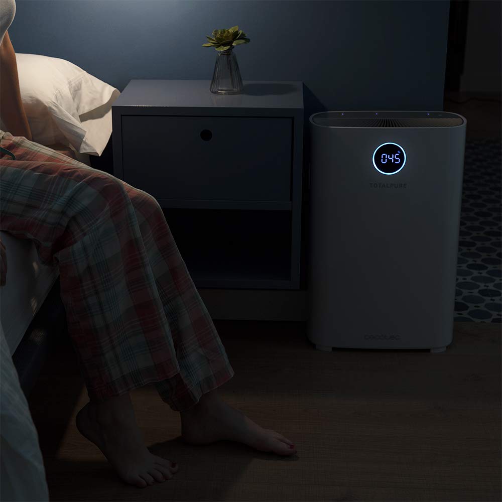 Cecotec Purificador de Aire TotalPure 5000 Connected. 400 CADR, Cobertura 130m3, Pantalla LED, Control por Wi-Fi