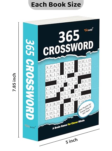 Image of 365 Crossword :- crossword activity book, classic crossword puzzle book, vocabulary building puzzle book, classic crossword puzzle book, fun and easy crossword activity book